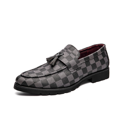 Cross-border plus size leather shoes 38-48 yards tassel leather shoes 2025 Spring and Autumn New British style slip-on Gommino