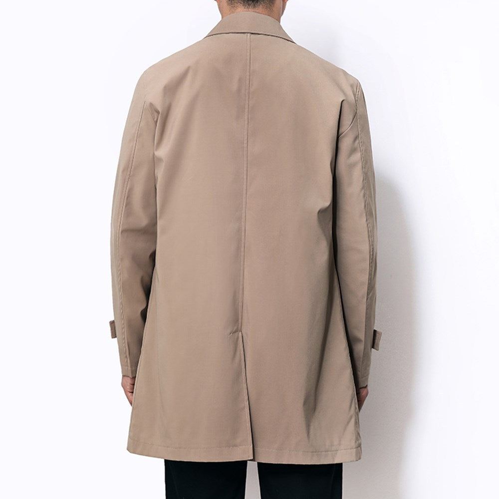 Business casual trench coat lapel coat coat high-grade 2025 jacket men's spring and summer Spring and Autumn plus size high-end