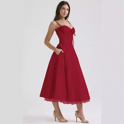 Europe and America cross border elegant floral series French summer strap gentle dress slimming floral strap dress