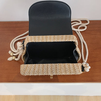 Women's handbag wholesale new simple trendy one-shoulder bag foreign trade texture Western style straw chain messenger bag
