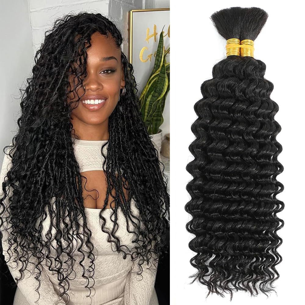 Human Hair 2 pcs Bulk Waterwave