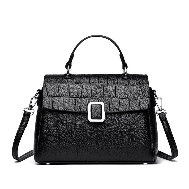 Cross-border commuter genuine leather tote bag large capacity women's high-grade shoulder messenger bag light luxury and simplicity handbag fashion