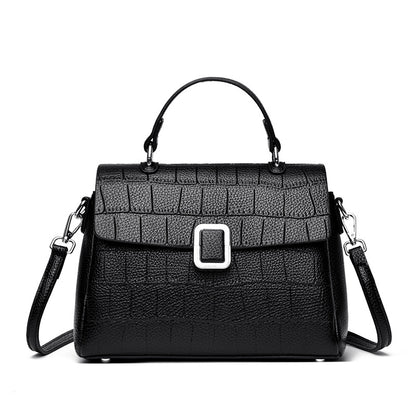 Cross-border commuter genuine leather tote bag large capacity women's high-grade shoulder messenger bag light luxury and simplicity handbag fashion
