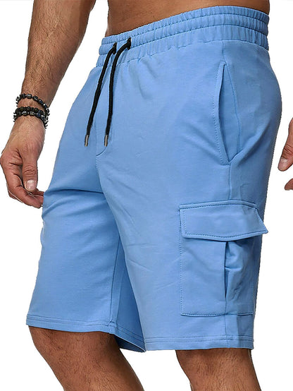 Summer cross-border plus size men's short sports multi-pocket cargo pants sweatpants shorts fitness pants casual cropped pants