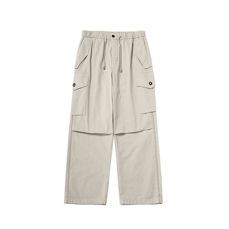 Jie Zhan men's clothing | Azut dyed paratrooper overalls fall 2025 retro Street Tide brand loose parachute pants