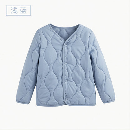 Children's lightweight wool filled down jacket liner warm long sleeves boys and girls children teens babies school uniform winter clothes