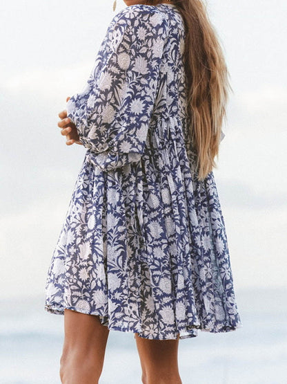 Summer Plus Size Loose Tie Dye Print Dress