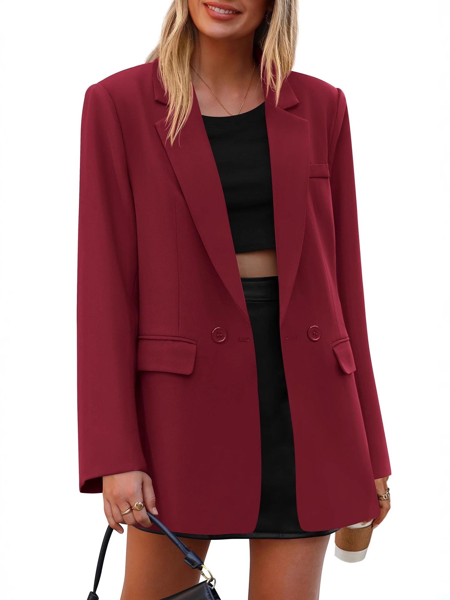 Europe and America cross border Amazon small suit 2025 autumn and winter commuter suit lapel slim temperament