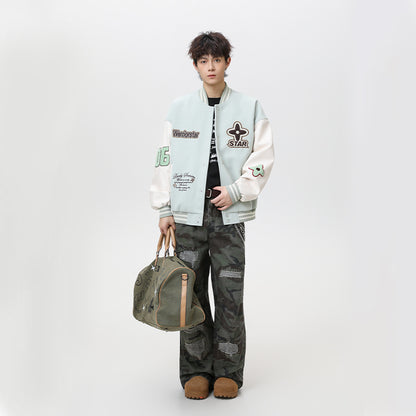 Jie Zhan YOU goods | Diamond embroidered American sports baseball uniform 25 Autumn New American flight jacket men