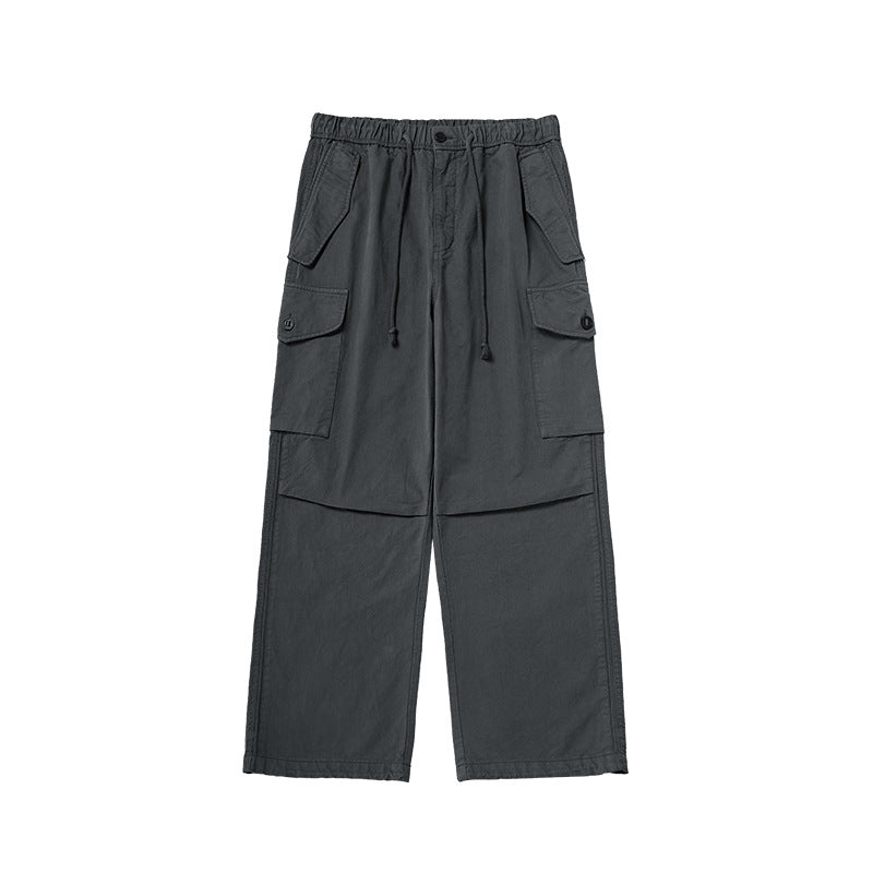 Jie Zhan men's clothing | Azut dyed paratrooper overalls fall 2025 retro Street Tide brand loose parachute pants