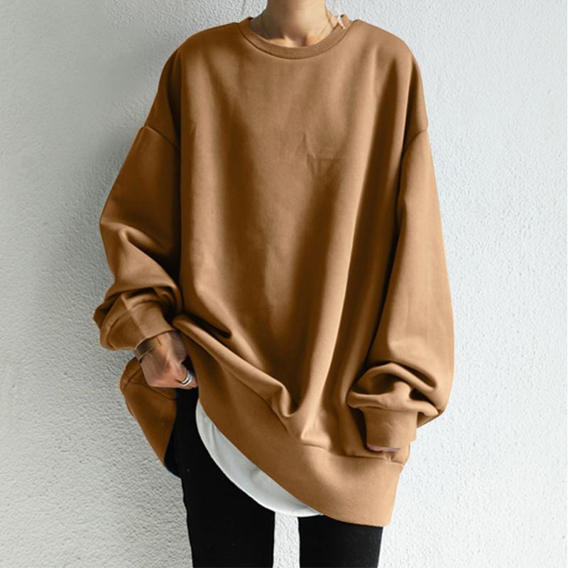 Overzised sweatshirt met ronde hals en lange mouwen