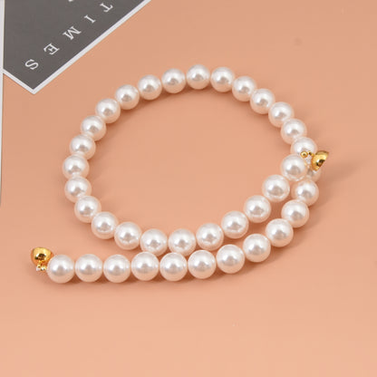 Film and Television same style 925 Yuanbao knot pearl necklace knotted clavicle chain French gray pearl chain offline store hot selling product