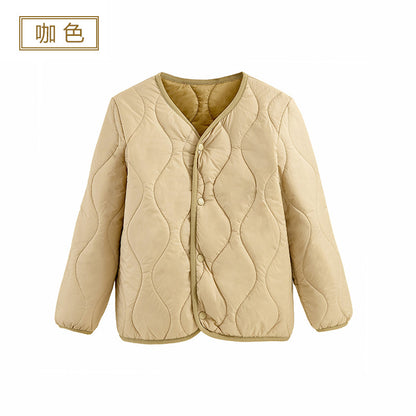 Children's lightweight wool filled down jacket liner warm long sleeves boys and girls children teens babies school uniform winter clothes
