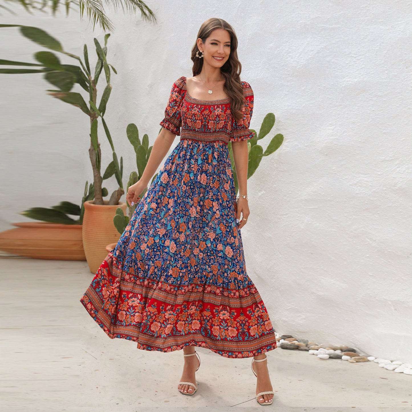 Amazon Bohemian Beach Vacation Dress