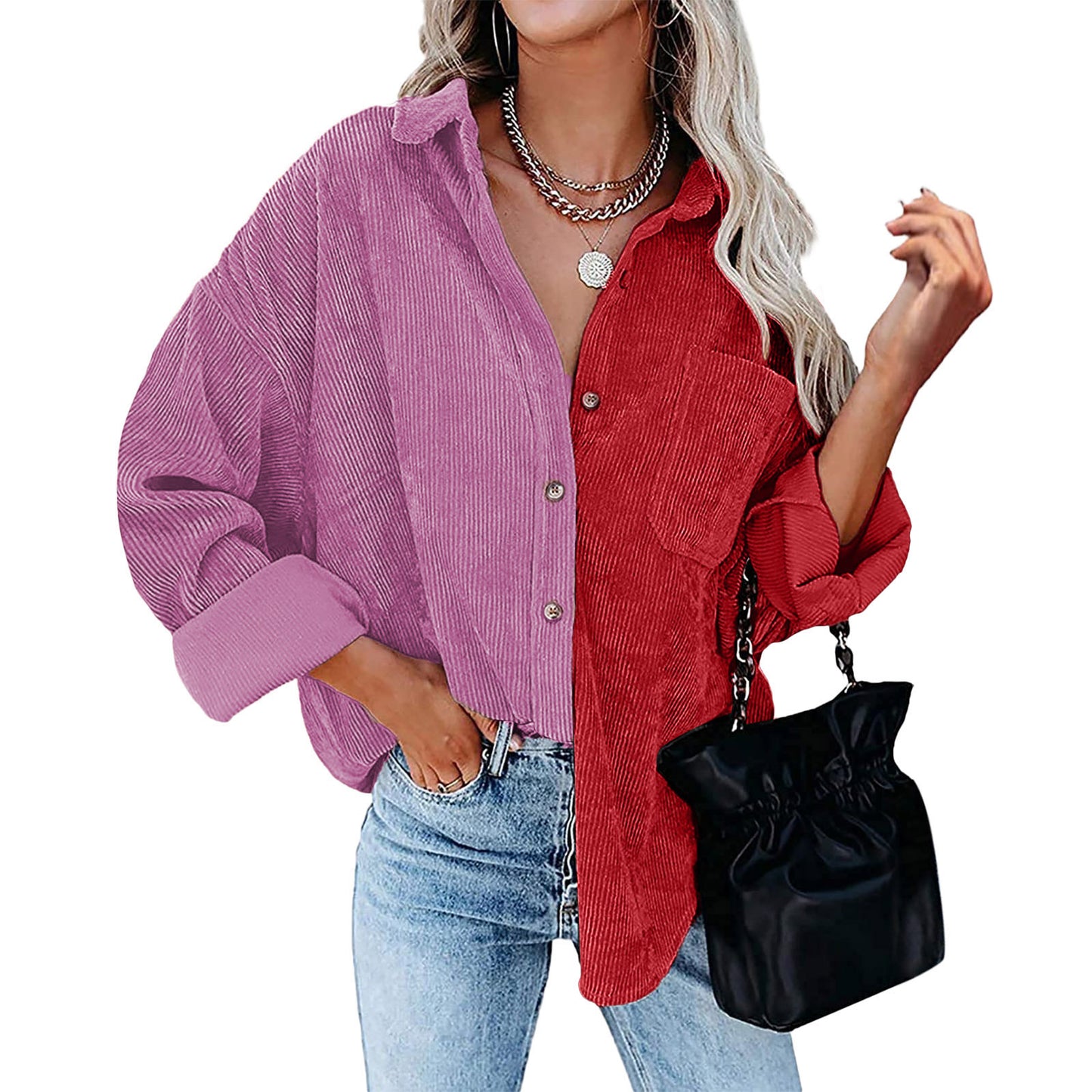 Amazon independent station hot sale 2022 autumn and winter New Europe and America cross border Foreign Trade women's long sleeved shirt shirt for women