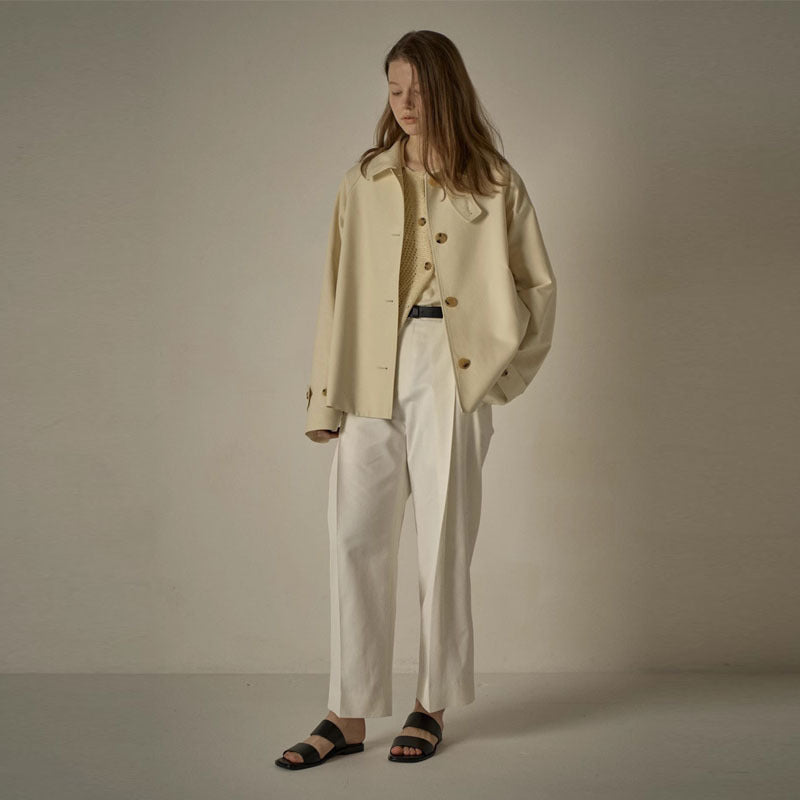 FACA * E PATTE * N short jacket women 2025 Spring and Autumn New loose trench coat beige special-interest design