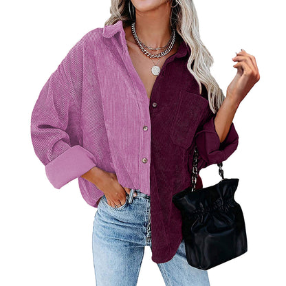 Amazon independent station hot sale 2022 autumn and winter New Europe and America cross border Foreign Trade women's long sleeved shirt shirt for women