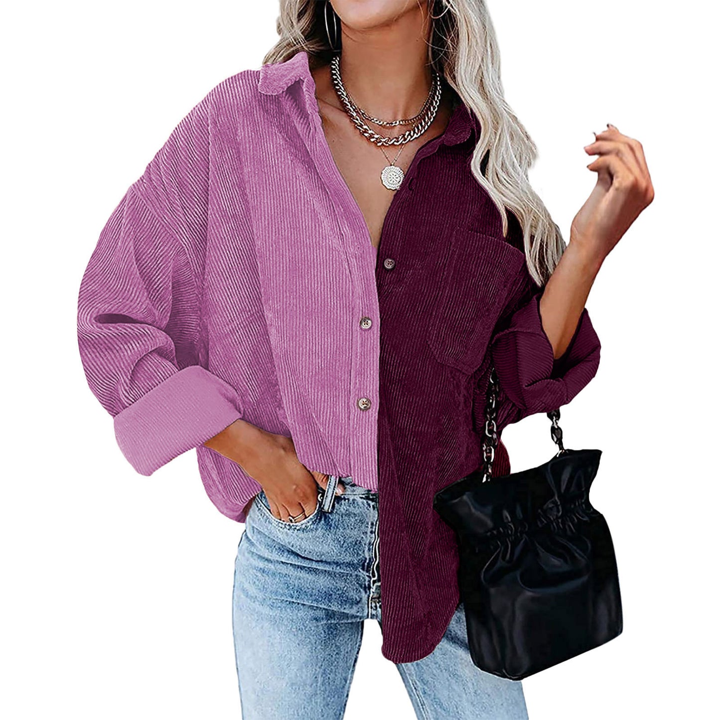 Amazon independent station hot sale 2022 autumn and winter New Europe and America cross border Foreign Trade women's long sleeved shirt shirt for women