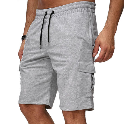Summer cross-border plus size men's short sports multi-pocket cargo pants sweatpants shorts fitness pants casual cropped pants