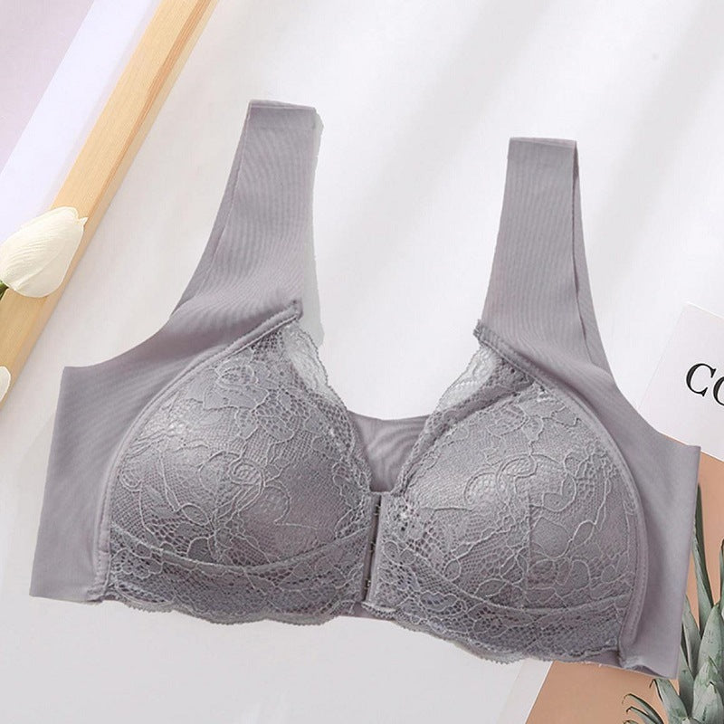 Exclusive for cross-border lace front buckle adjustable back comfortable sports nursing bra seamless wireless underwear wholesale
