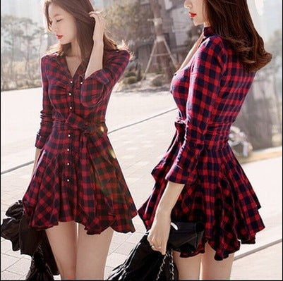 2025 women's new Korean style hooded bf loose plaid long sleeve blouse Harajuku students shirt coat