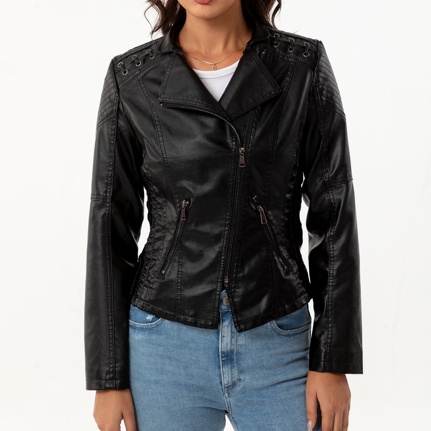 Women's leather jacket 6638