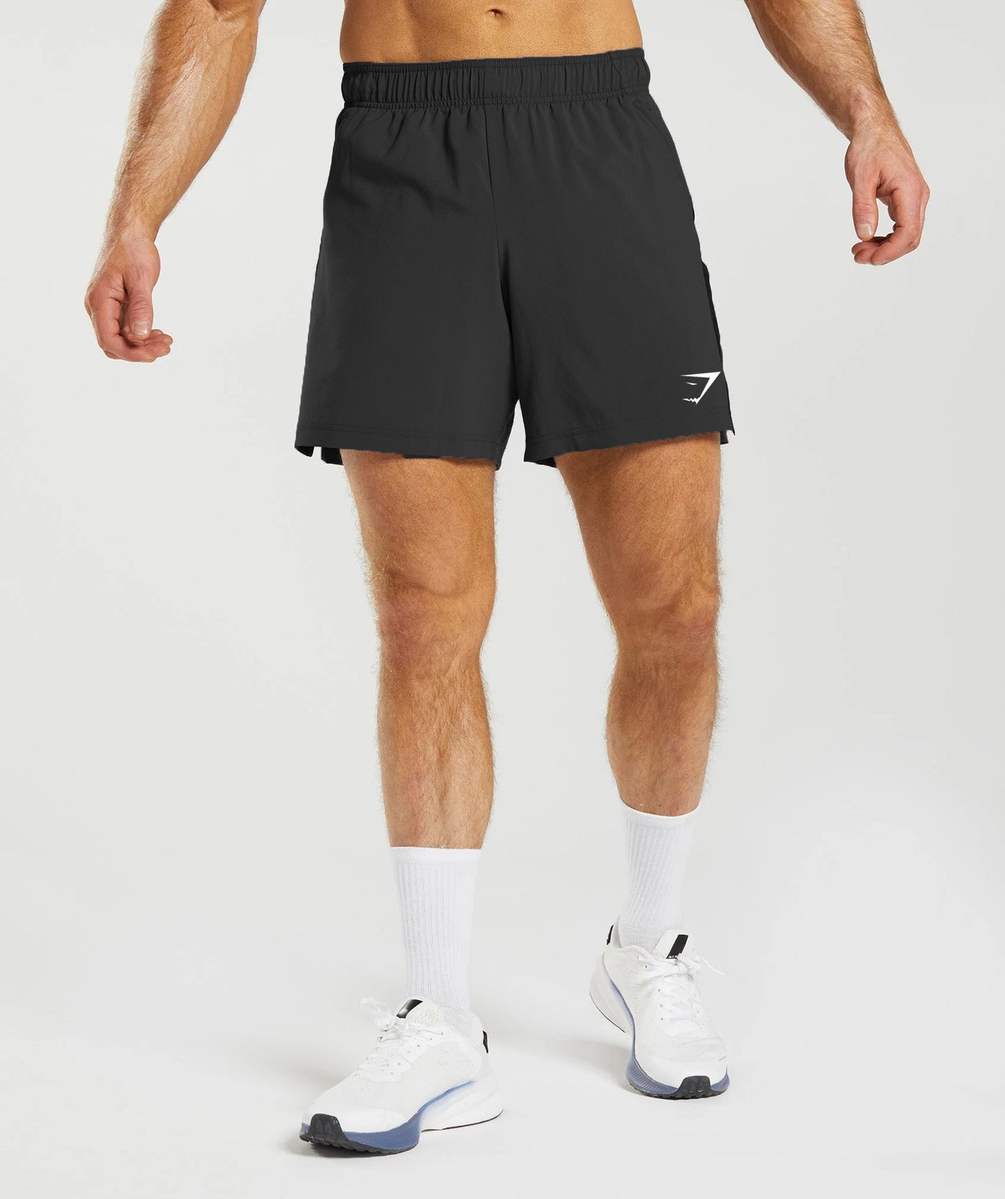 GYMSHARK men's sports casual quick-drying summer shorts simple straight sports shorts shark