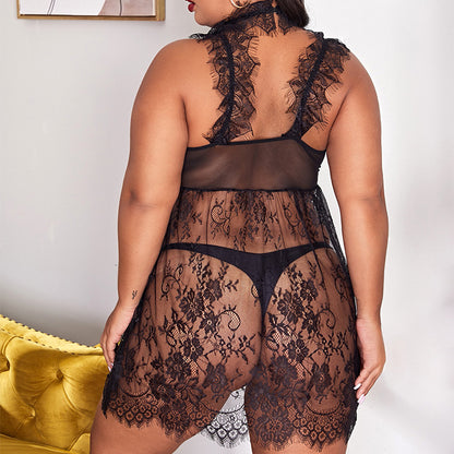 Europe and America cross border 2022 new women's sexy underwear sexy lace see-through suspender skirt sexy underwear