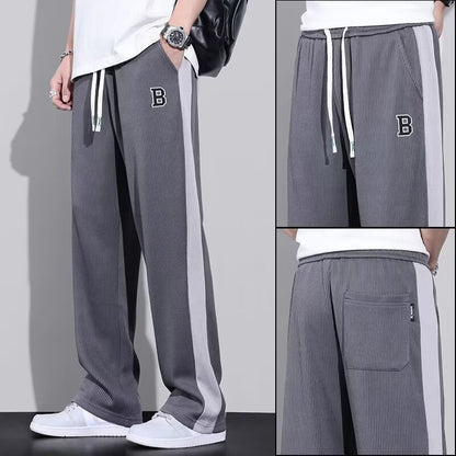 Pants men's high street fashion ins fashion brand design sense niche cropped pants straight casual trousers spring and autumn trends Korean style