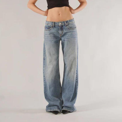 ⑦ J8712026 new cross-border generation women's autumn jeans pocket design fashion loose casual