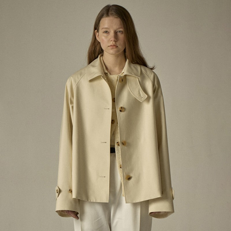 FACA * E PATTE * N short jacket women 2025 Spring and Autumn New loose trench coat beige special-interest design
