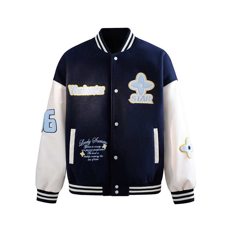 Jie Zhan YOU goods | Diamond embroidered American sports baseball uniform 25 Autumn New American flight jacket men
