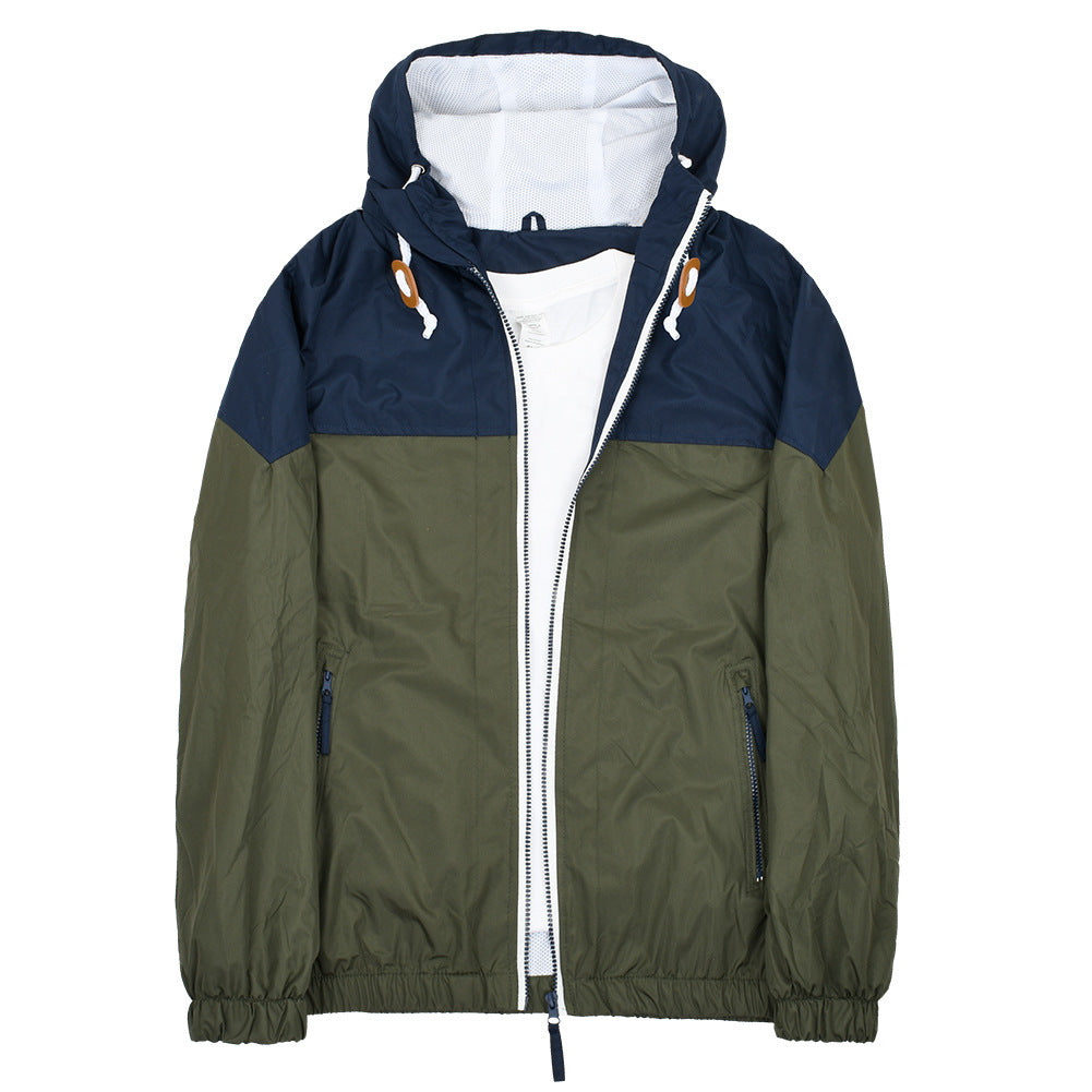 Men's lightweight windbreaker waterproof raincoat men's jacket outdoor shell jacket men's jacket thin single punch soft shell jacket