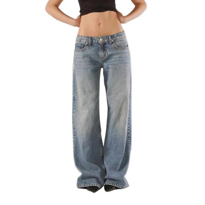 ⑦ J8712026 new cross-border generation women's autumn jeans pocket design fashion loose casual