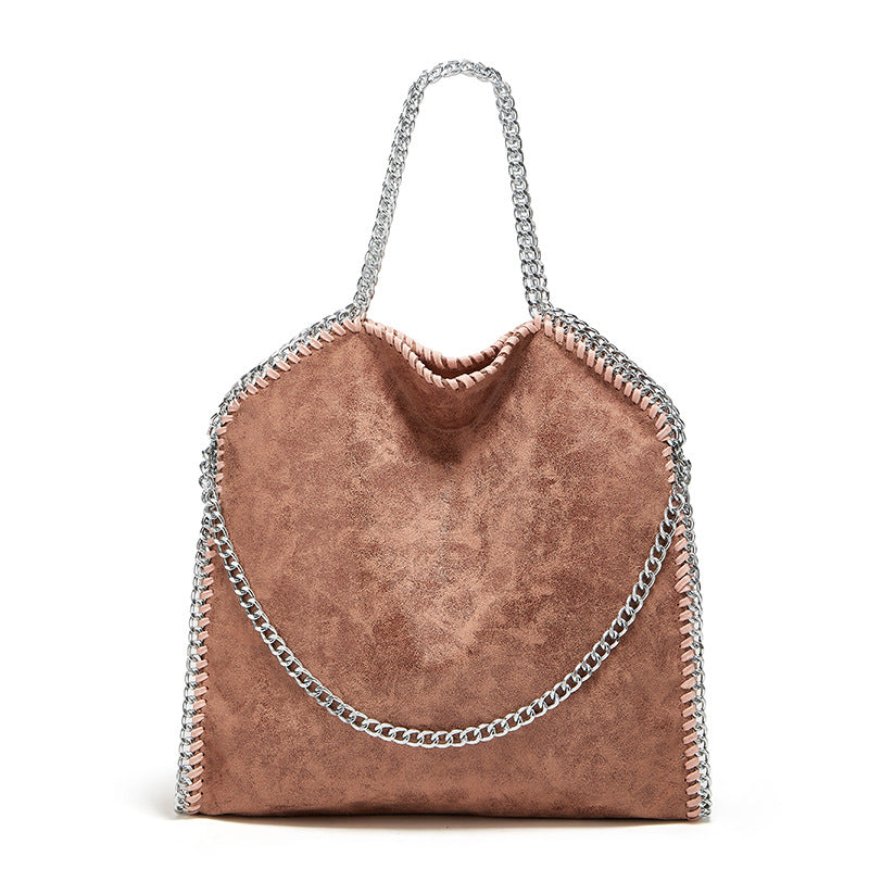 Women's bag new chain bag European and American fashion brand S handbag simple folding women's bag M shoulder bag casual satchel