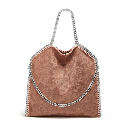 Women's bag new chain bag European and American fashion brand S handbag simple folding women's bag M shoulder bag casual satchel