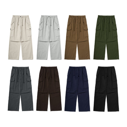Jie Zhan men's clothing | Azut dyed paratrooper overalls fall 2025 retro Street Tide brand loose parachute pants