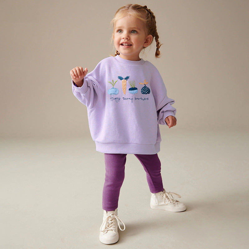 Little Maven Europees en Amerikaans schattig pak met lange mouwen voor meisjes