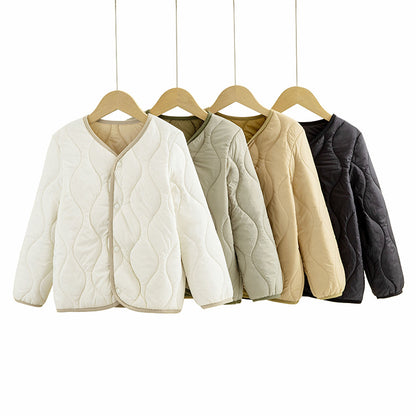 Children's lightweight wool filled down jacket liner warm long sleeves boys and girls children teens babies school uniform winter clothes