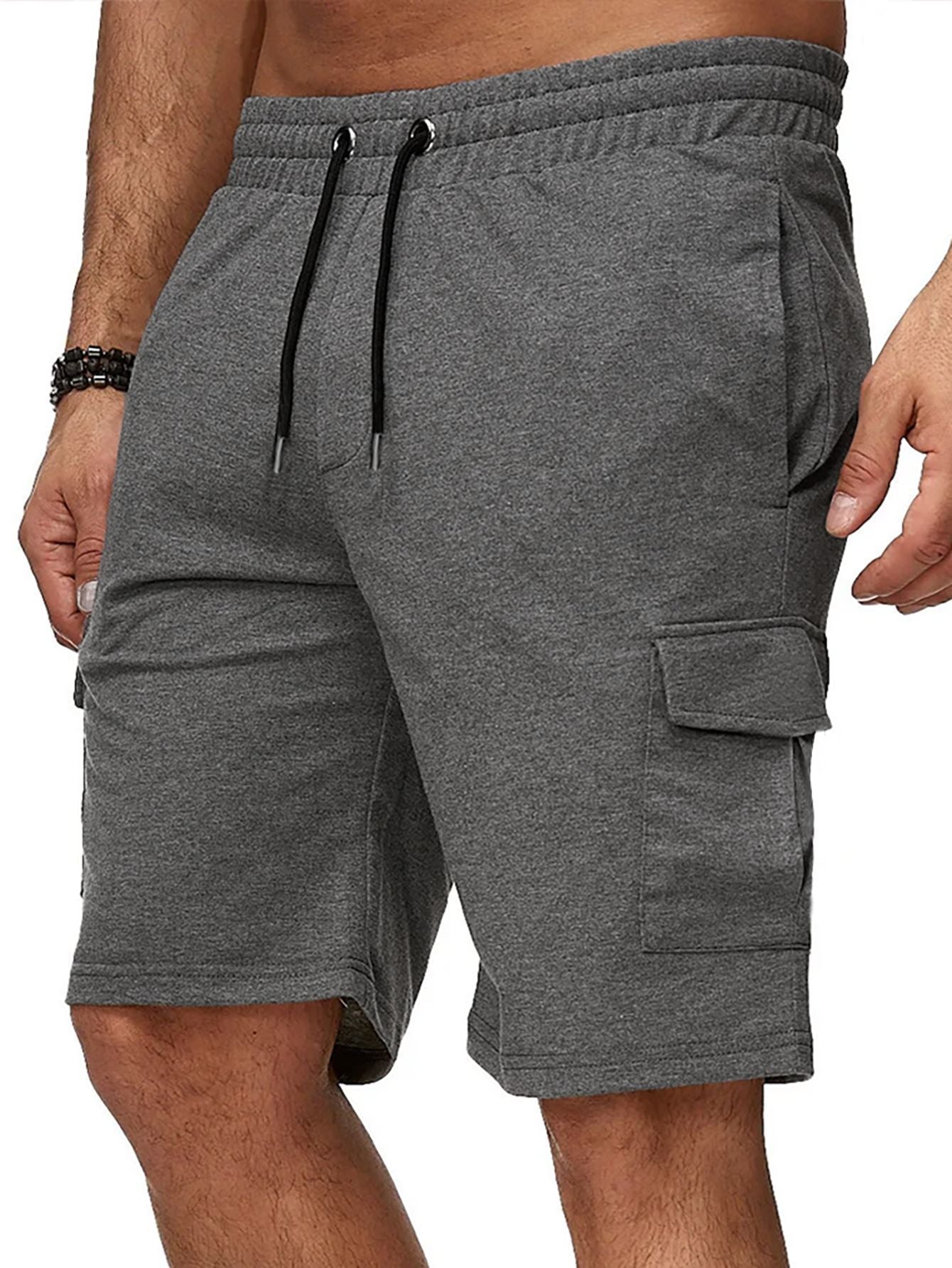 Summer cross-border plus size men's short sports multi-pocket cargo pants sweatpants shorts fitness pants casual cropped pants