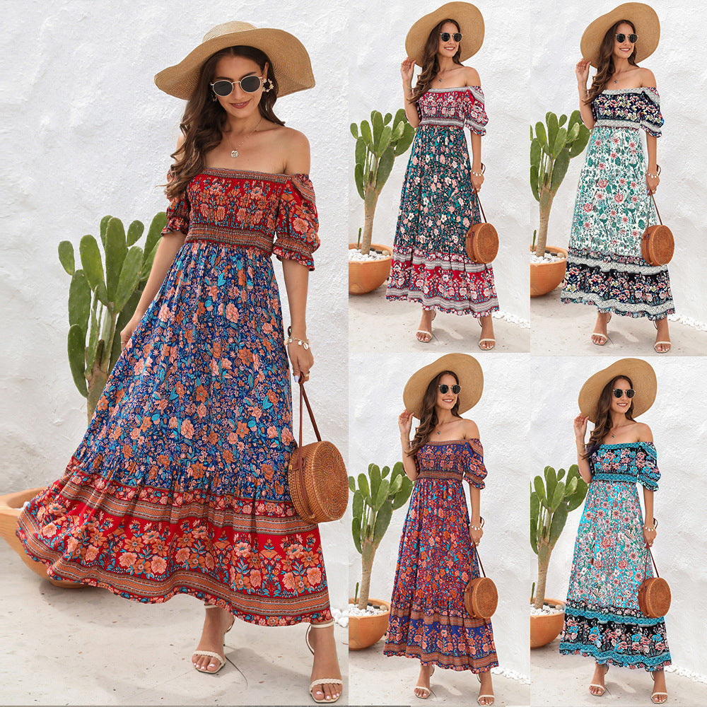 Amazon Bohemian Beach Vacation Dress