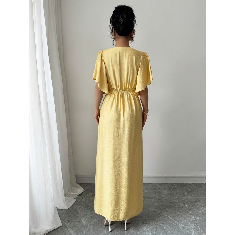 Europe and America cross border 2026 Summer new Amazon AliExpress original women's elegant collar dress women's clothing