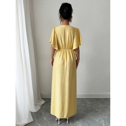 Europe and America cross border 2026 Summer new Amazon AliExpress original women's elegant collar dress women's clothing