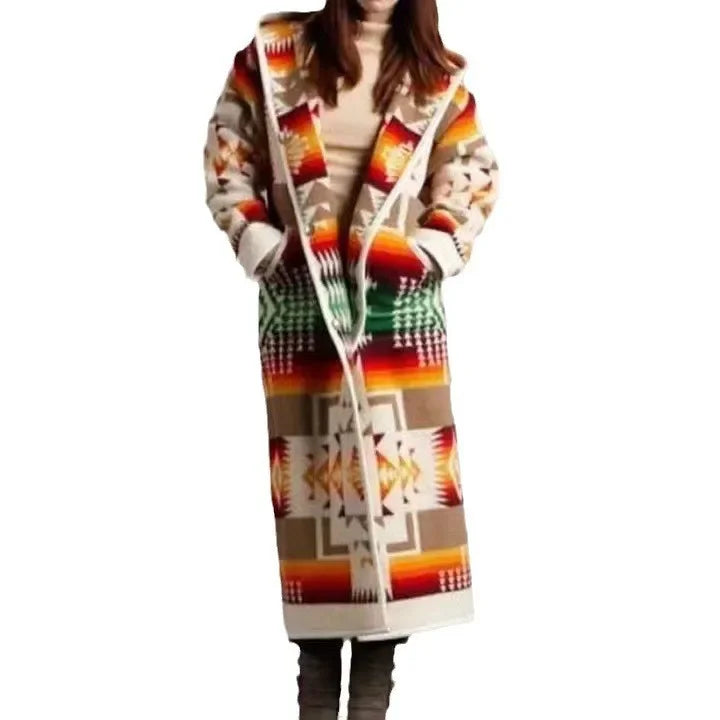 2025 autumn and winter New Amazon wish direct sales foreign trade women's clothing wholesale long trench coat special-interest design coat for women