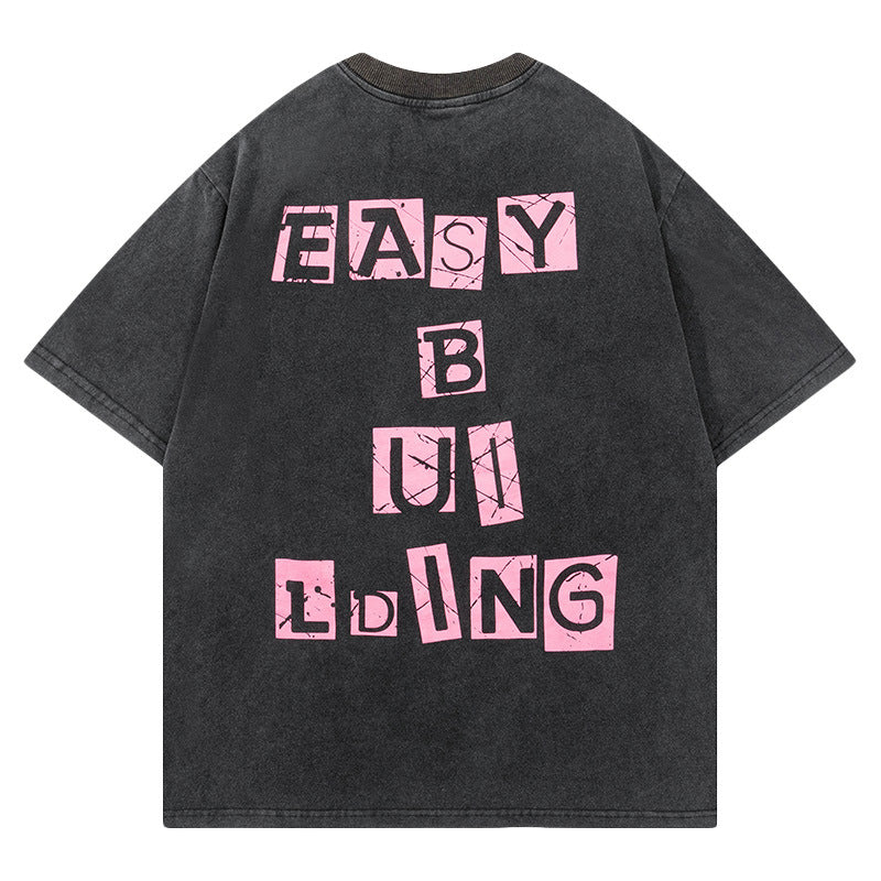 YPRS men's clothing European and American fashion brand design ins style washed vintage T-shirt men's loose summer heavy T-shirt