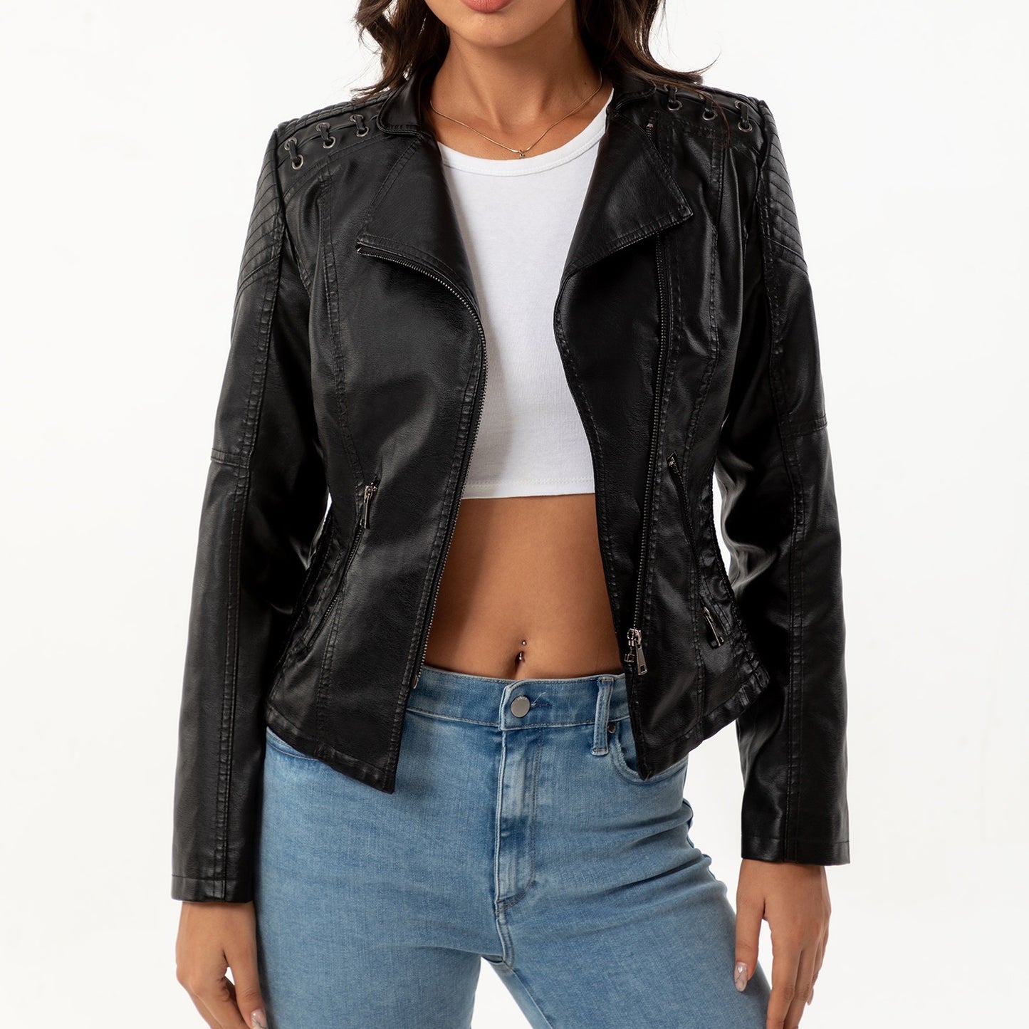 Women's leather jacket 6638