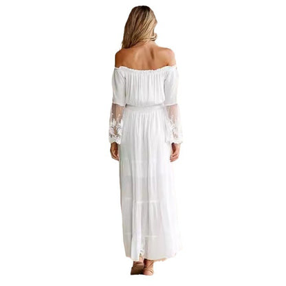 Bohemian White Lace Patchwork Dress