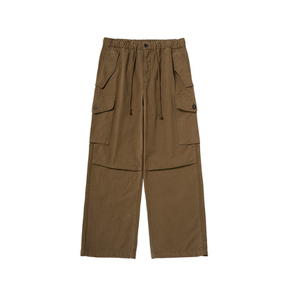 Jie Zhan men's clothing | Azut dyed paratrooper overalls fall 2025 retro Street Tide brand loose parachute pants