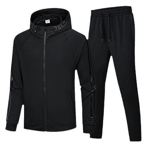 New spring and autumn men's and women's casual sports suit hooded cardigan plus size running sportswear fashion two-piece suit