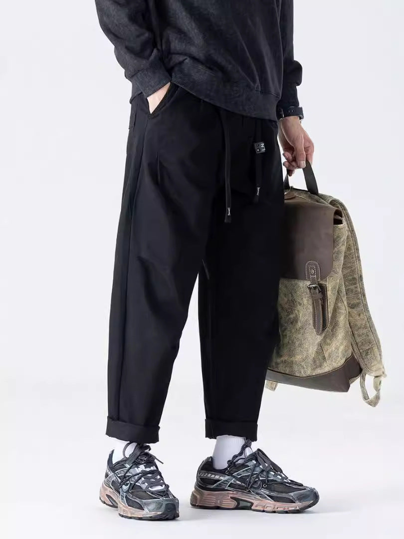 Autumn and Winter new American retro loose cargo pants men's straight plus size casual simple all-matching trousers fashion brand men's clothing